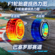 F1轮胎磨损热力图，显示巴塞罗那赛道左前轮与右后轮磨损严重的区域分布